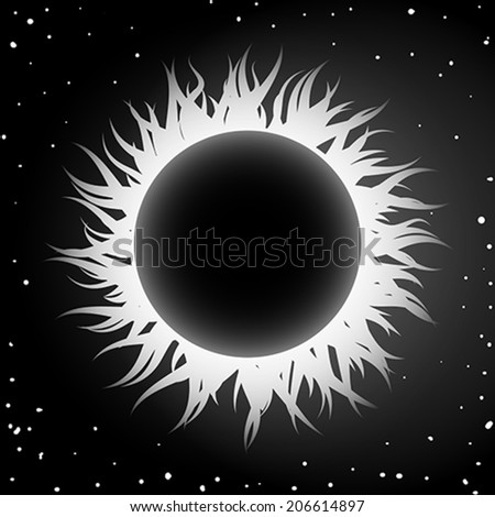 Sun Eclipse vector illustration