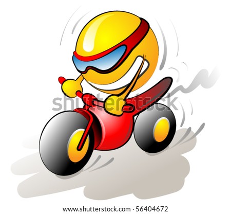 Logo Design Bike on Smile Icon Riding A Bike Stock Vector 56404672   Shutterstock