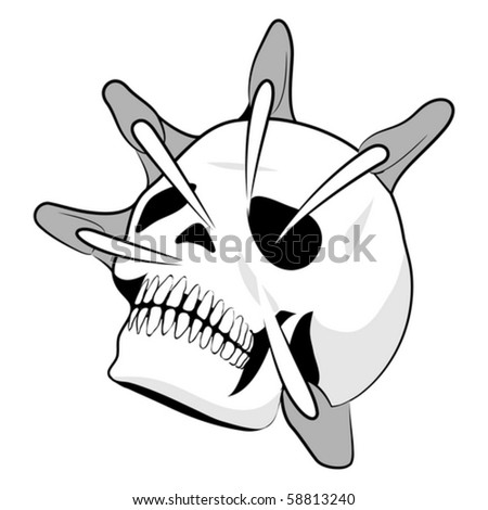 stock vector : scull tattoo