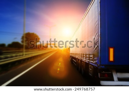 truck on a highway