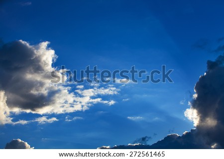 light sky in summer weather