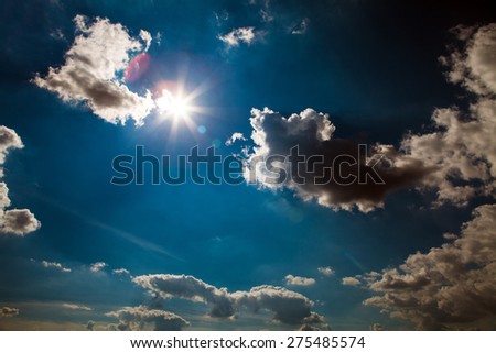 light sky in summer weather