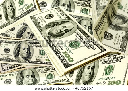 isolated money on a white background