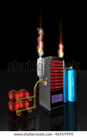 Server - powered computer with hydrogen fuel