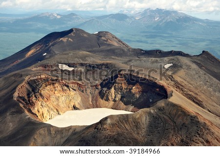 Kamchatka, volcano Maly Semiachik
