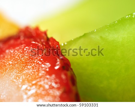 Closeup of fresh vibrant fruit