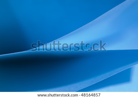 Macro photo of blue found object, very narrow depth of field
