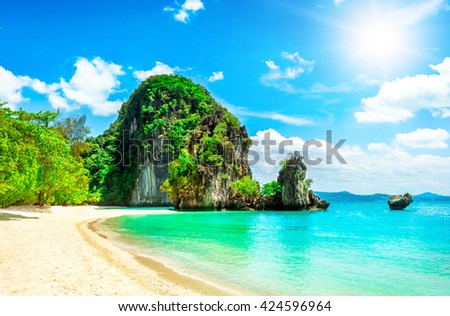 Beautiful tropical island in Thailand. Holiday and Vacation concept
