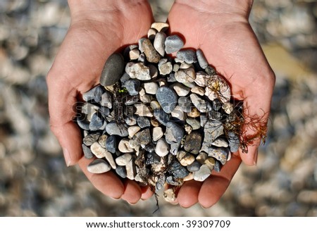Stones in hands