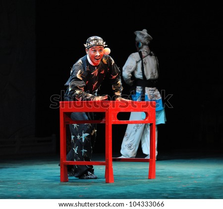 BEIJING - MAY 28: Actors of the Beijing Opera Troupe perform the famous story \