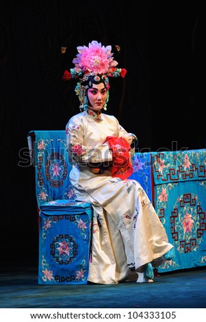 BEIJING - MAY 28: Actress of the Beijing Opera Troupe performs the famous story \