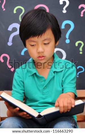 Schoolboy dislikes reading book