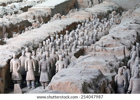 The Terracotta Army of Xian in China, 2014 December 12