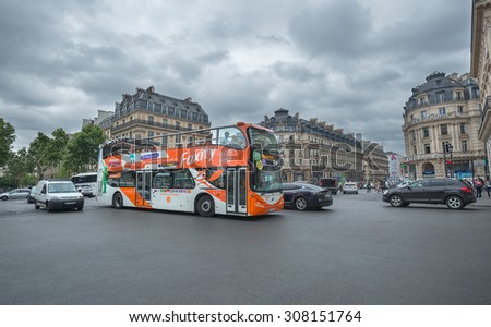 PARIS - JULY 20: tourists visit the Paris city center on July 20, 2015 in Paris, France. In year 2014 more than 15 million tourists visited the city of Paris.