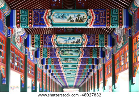 Long corridor in Summer Palace, Beijing