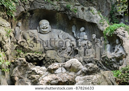 Statue of laughing buddha