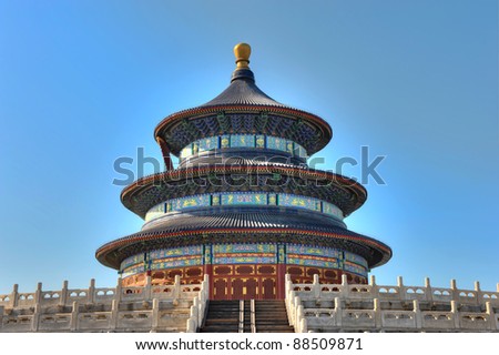 Chinese landmark: temple of heaven in Beijing, China