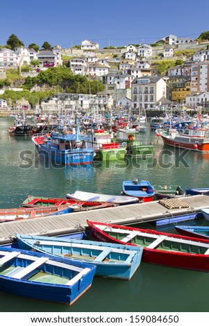 Luarca, Spain - August 20: View Of Luarca, One Of The Most Beautiful Villages Of Spain And One Of The Most Touristic Places In Asturias Region, On August 20, 2013, In Luarca, Spain.