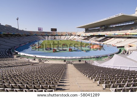 BARCELONA - JULY 28: European Athletics Championships Barcelona 2010. Lluis Companys Olympic Stadium. July 28, 2010 in Barcelona (Spain).