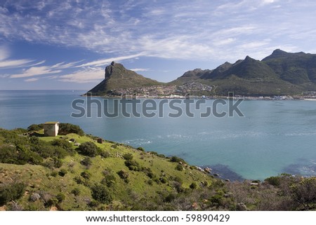 False Bay, Table Mountain and Cape of Good Hope, South Africa.