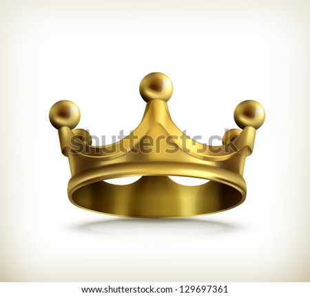 Gold Crown Vector - 129697361 : Shutterstock