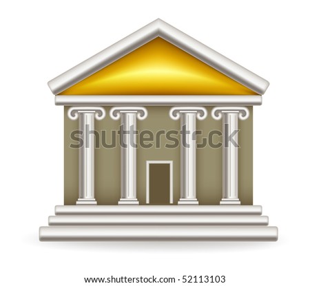 Bank Icon Stock Vector Illustration 52113103 : Shutterstock