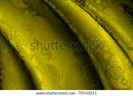 Green Paisley Background