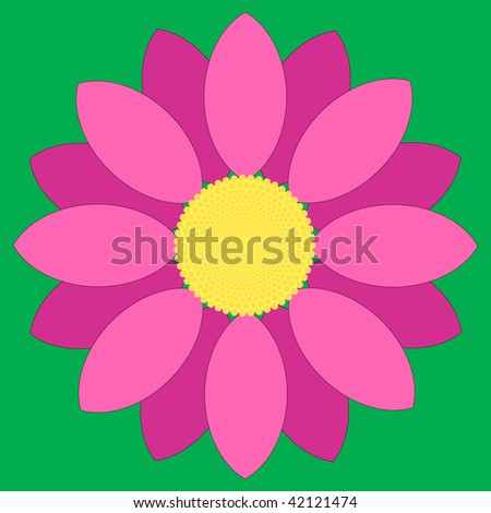Easy Flowers on Vector  Simple Pink Flower Design    42121474   Shutterstock