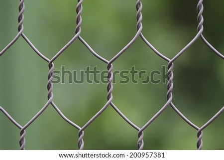 Chain fence close up
