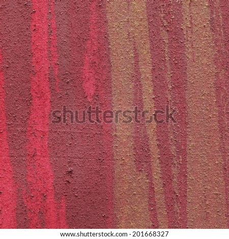 unusual abstract  pink and gold striped painted canvas background texture