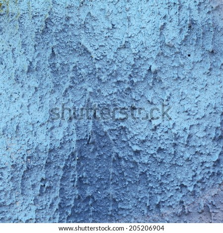 Unusual abstract colorful fresh sky blue painted wall background texture