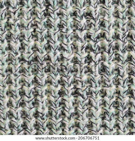 Unusual Abstract tender white and green knitted pattern background texture