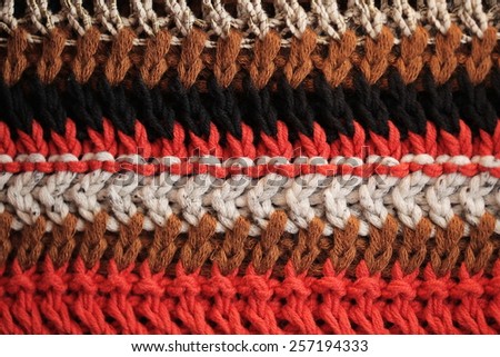 Unusual Abstract  knitted pattern background texture