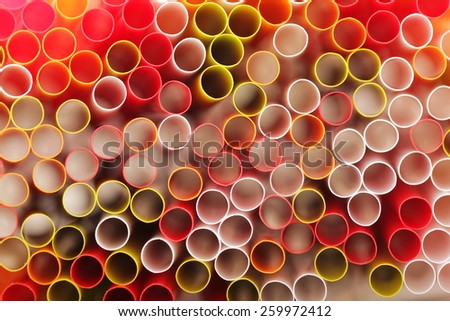 Colorful drink straws background texture