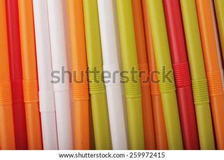 Colorful drink straws background texture