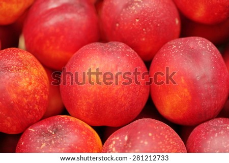 Fresh Organic Peaches Heap Of Fresh Ripe Peaches full frame background
