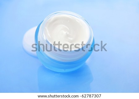 luxury jar of cream in water