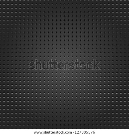 Seamless metal surface texture dotted perforated black background. This image for clip-art design element is a bitmap copy of my vector illustrations.