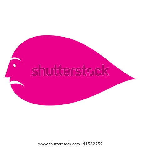 stock vector : Red funny speech bubble on white background