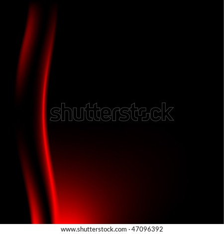 Fragment dark red stage curtain on a black background