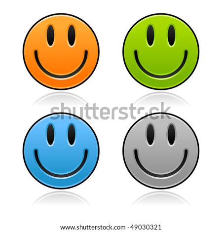 smiley face clip art. Satined smooth smiley faces