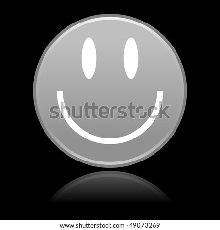 black and white smiley face. lack and white smiley face.