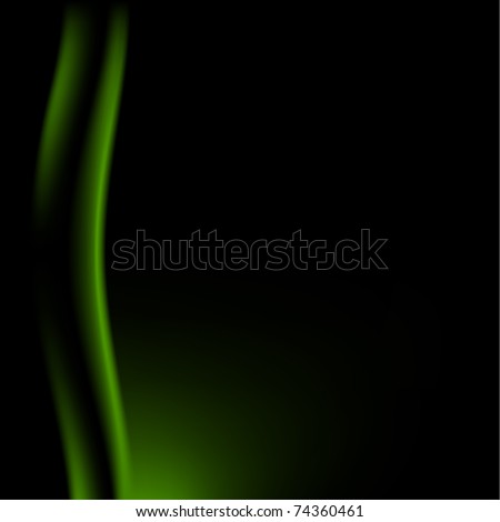Fragment dark green stage curtain on a black background. Mesh technique
