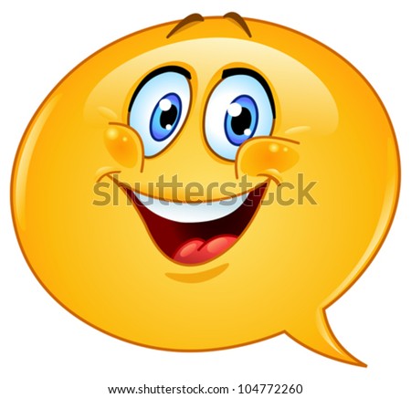 Speech Bubble Emoticon Stock Vector Illustration 104772260 : Shutterstock