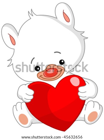 Bear Holding Heart