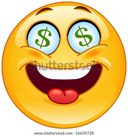 سمايلاااااات ليكم Stock-vector-dollar-emoticon-56630728