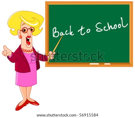 Cartoon Teacher Stock Vector 56915584 : Shutterstock