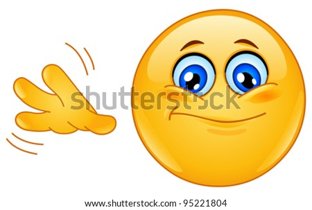 Emoticon With So-so Hand Sign Stock Vector Illustration 95221804 