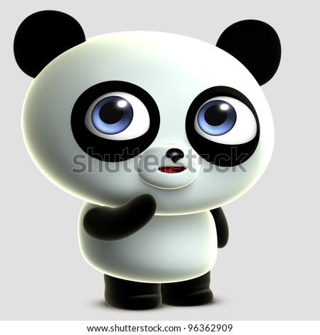 Cute Cartoon Panda Stock Photo 96362909 : Shutterstock