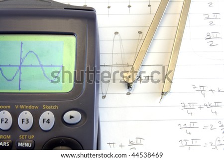 sinus math with calculator and compasses